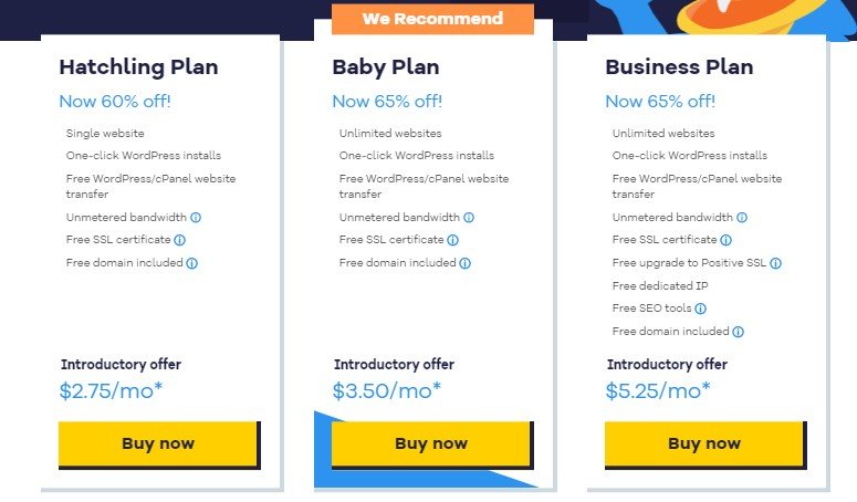 hostgator web hosting plans